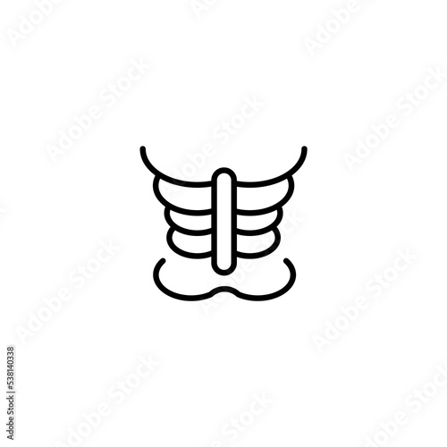 X-ray concept line icon. Simple element illustration.X-ray concept outline symbol design