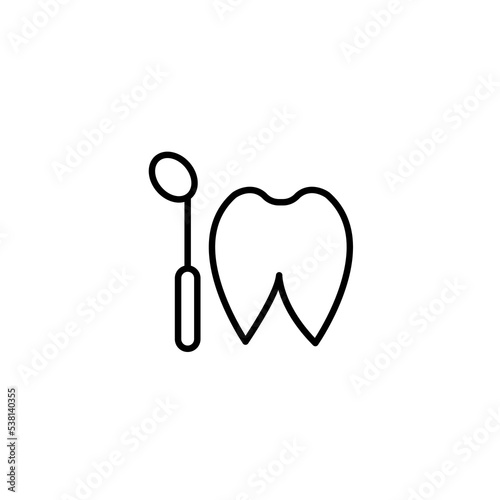 Dental clinic concept line icon. Simple element illustration.Dental clinic concept outline symbol design