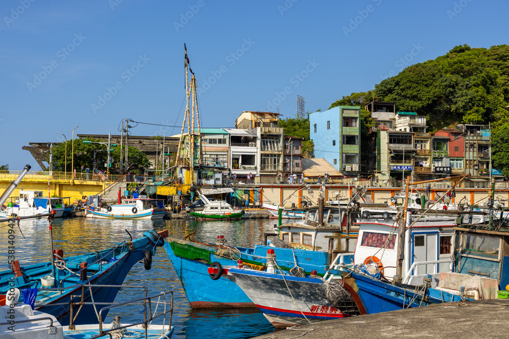 Zhengbin Fishing Port at Keelung of Taiwan