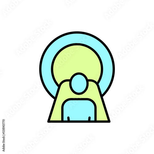MRI diagnostic line icon. Simple element illustration. MRI diagnostic concept outline symbol design.