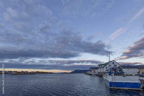 Brønnøysund harbor in twilight,Nordland county © Gunnar E Nilsen