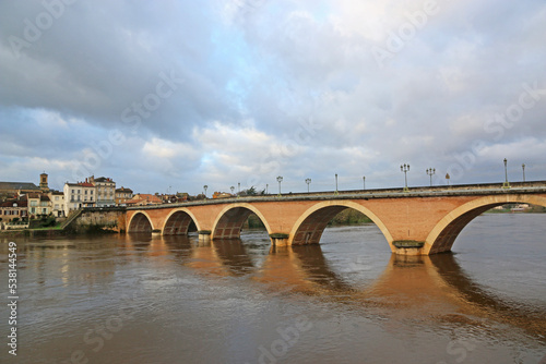 Bridge over the Dordogne in Bergerac, France