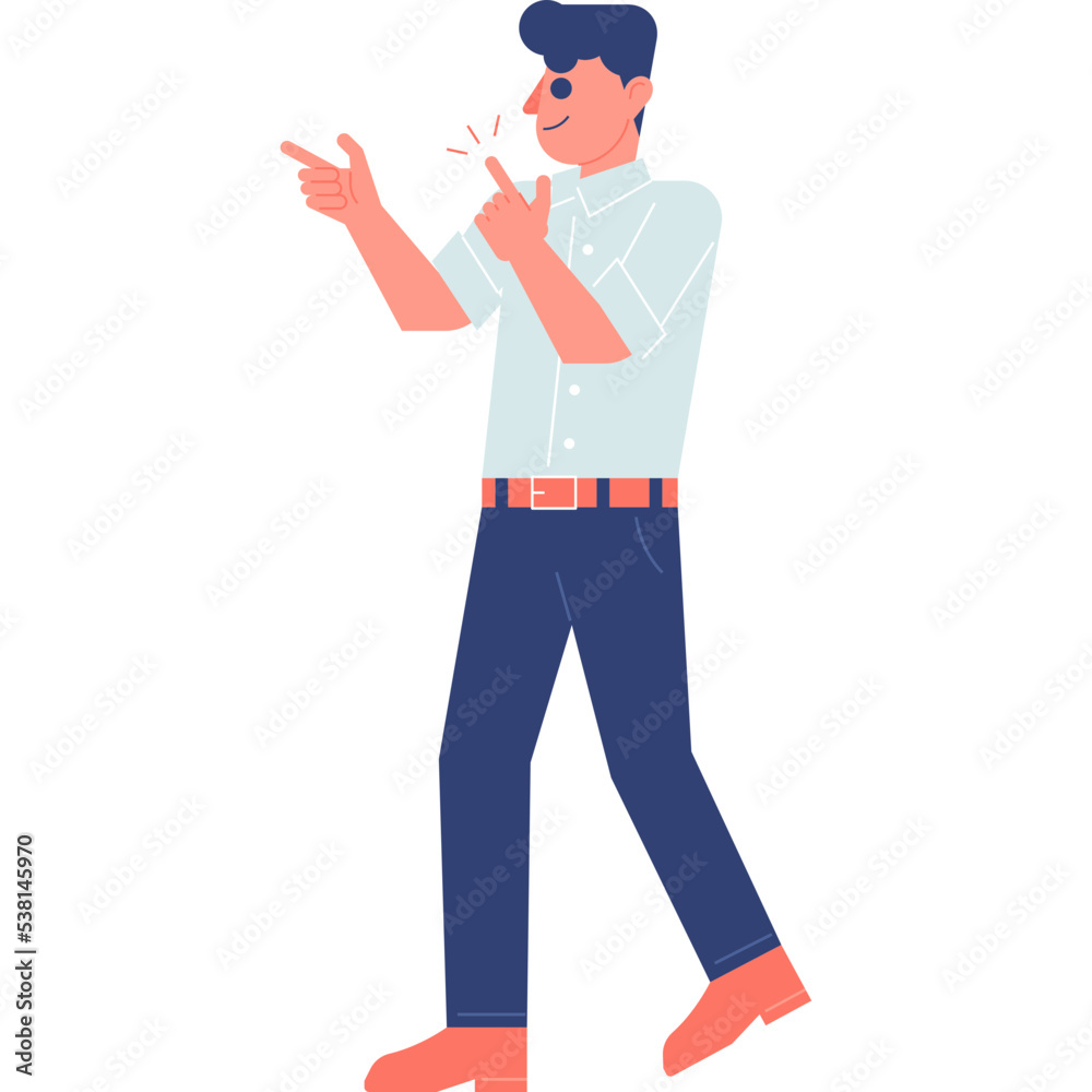 man employee agree with gesture flat illustration organic style for website, web, application, presentation, printing, document, poster design, etc. man employee agree with gesture flat illustration organic style for website, web, application, presentation, printing, document, poster design, etc.