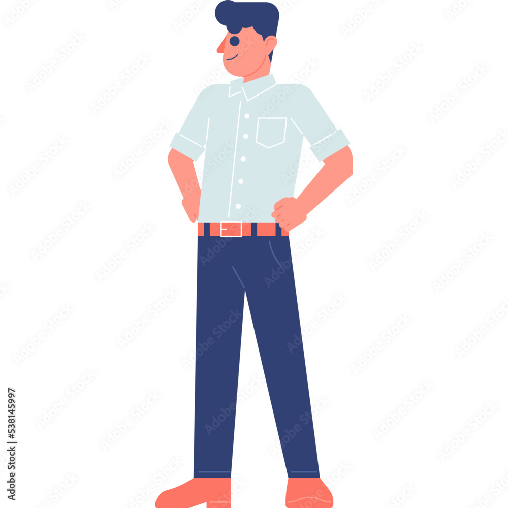 man with self confidence flat illustration organic style for website, web, application, presentation, printing, document, poster design, etc. man with self confidence flat illustration organic style for website, web, application, presentation, printing, document, poster design, etc.