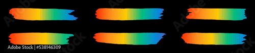 Set de pinceles con los colores del arcoíris