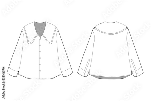 Women Oversized Tops Vector Template