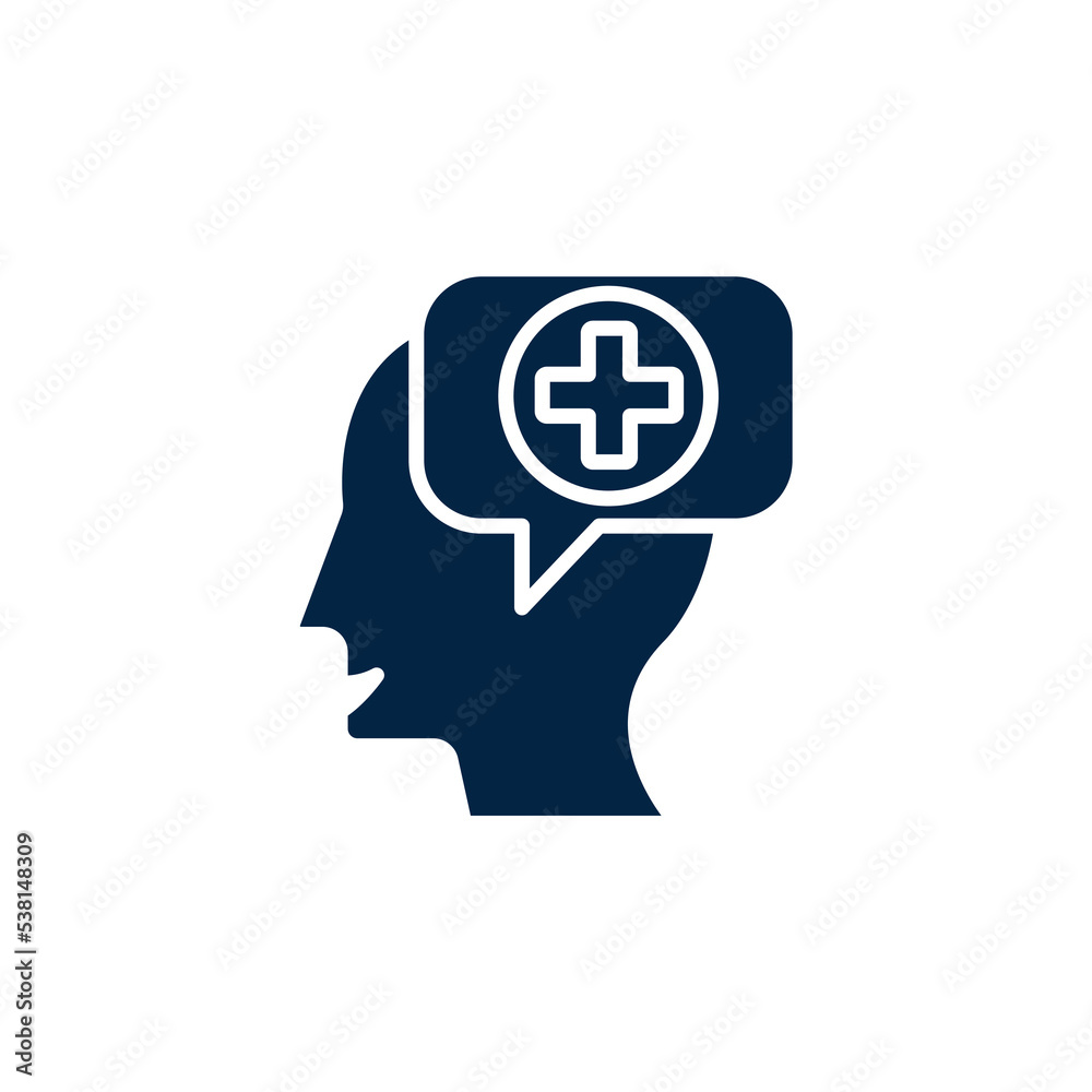 Mental health concept line icon. Simple element illustration.Mental health concept outline symbol design Mental health concept line icon. Simple element illustration.Mental health concept outline symbol design