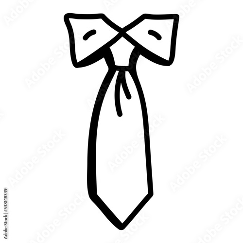 Download hand drawn icon of tie