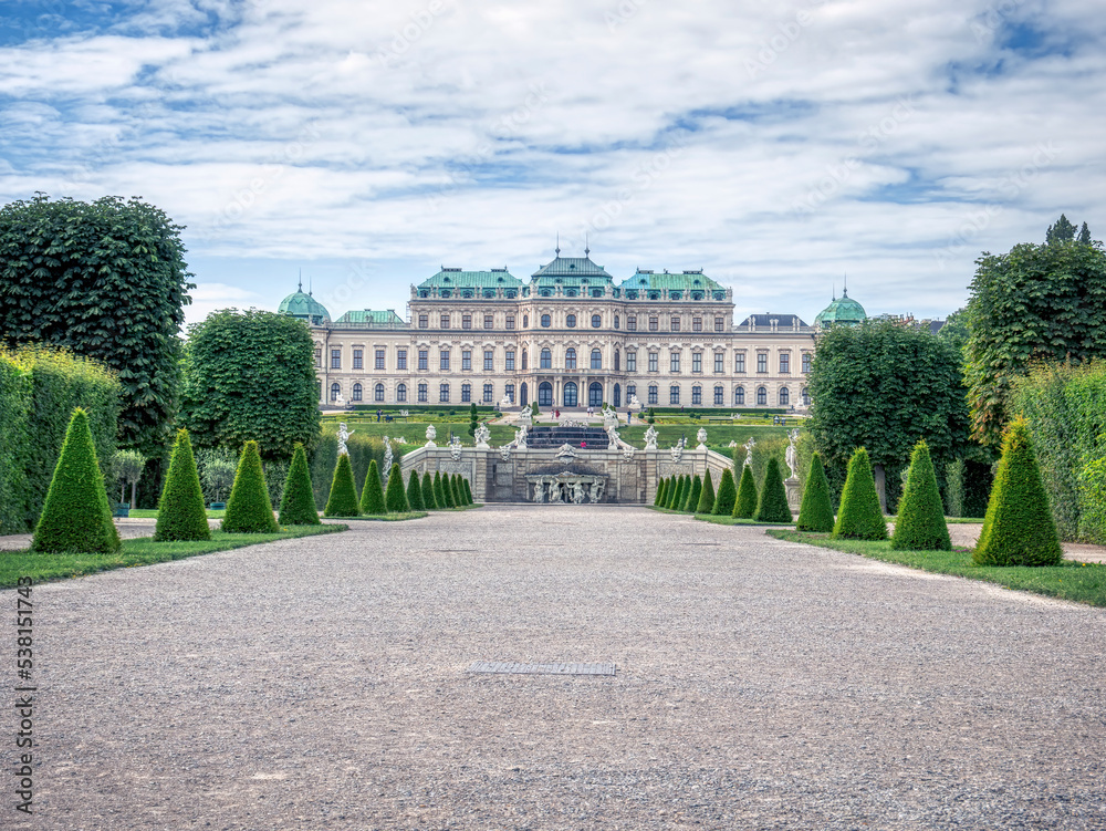 View with Belvedere Palace (Schloss Belvedere) Built in Baroque