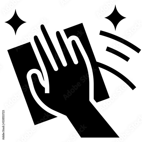 WIPING glyph icon