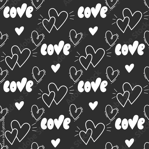 seamless pattern with hearts