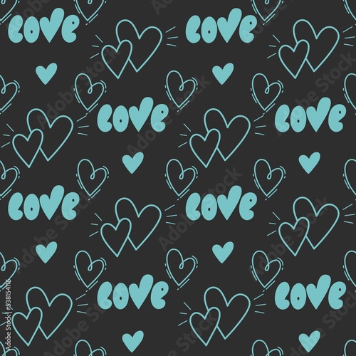 seamless pattern with hearts