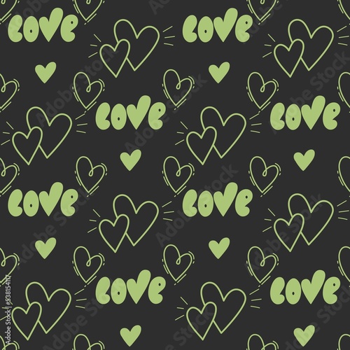 seamless pattern with hearts