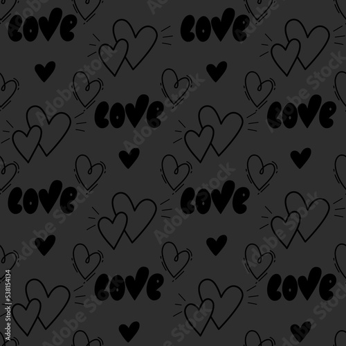seamless pattern with hearts