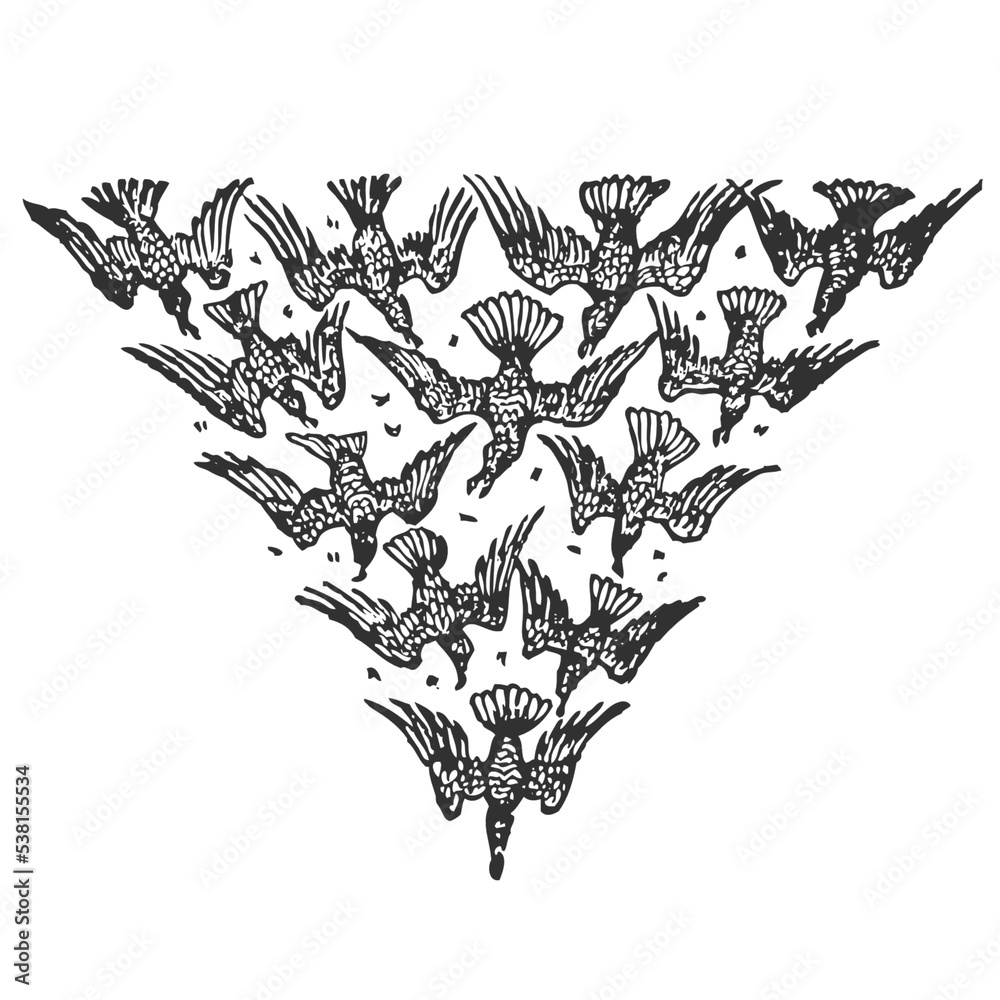 Obraz premium Illustrations animaux dessin noir et blanc ancien