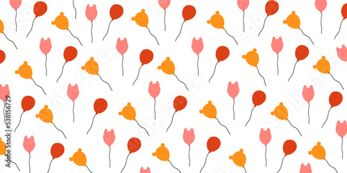 Abstract balloon in cute pattern design style for cartoon background and wallpaper