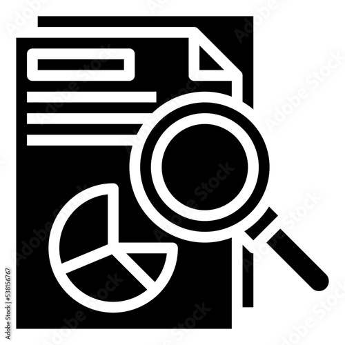 ANALYSIS REPORT glyph icon