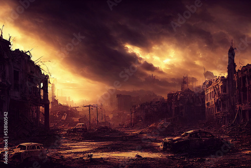 ruins of apocalyptic city