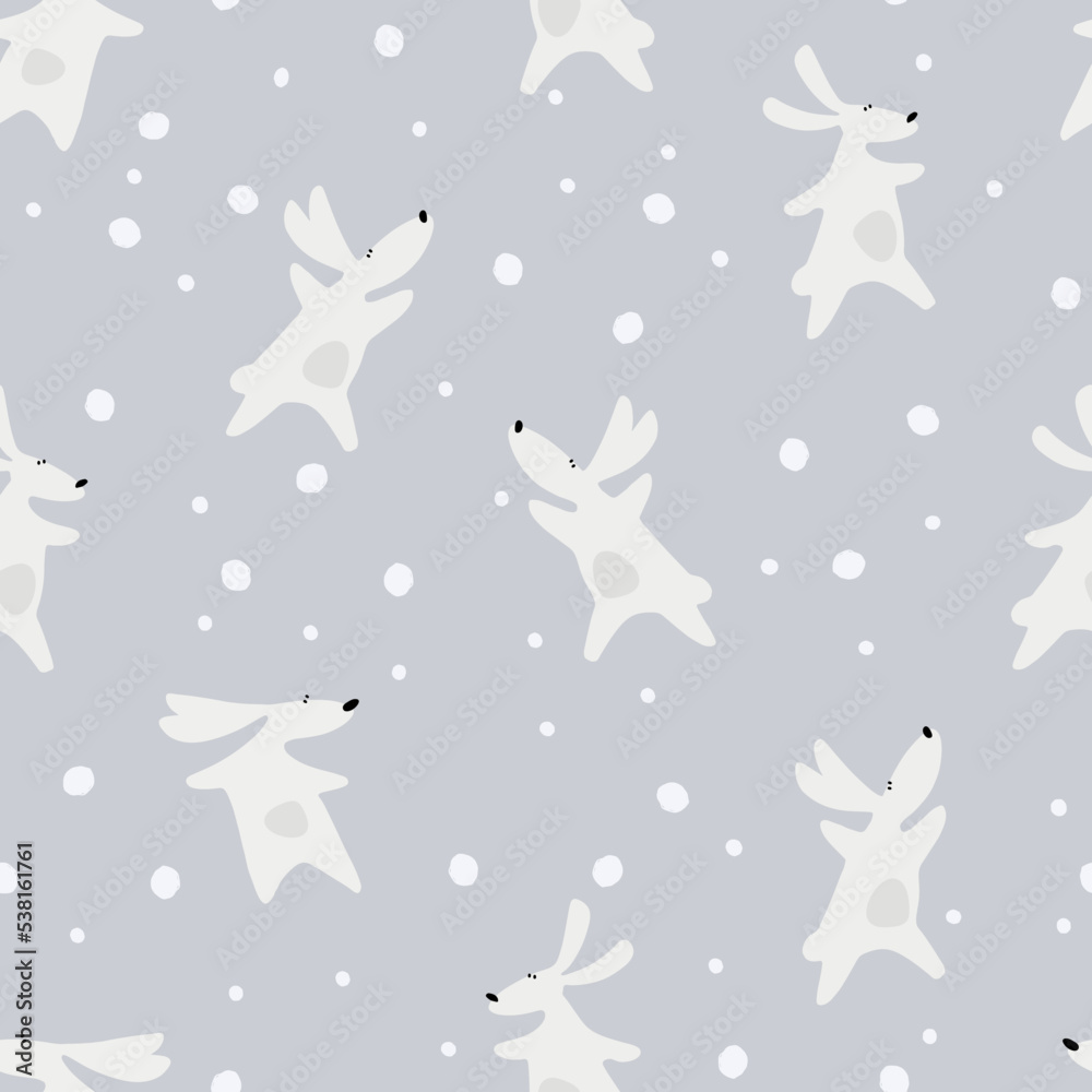New Year and baby seamless pattern hand drawn funny Rabbits symbol 2023. New Year Party concept, winter holidays concept. For gift wrapping paper and other design projectswith New Year and baby seamless pattern hand drawn funny Rabbits symbol 2023. New Year Party concept, winter holidays concept. For gift wrapping paper and other design projectswith