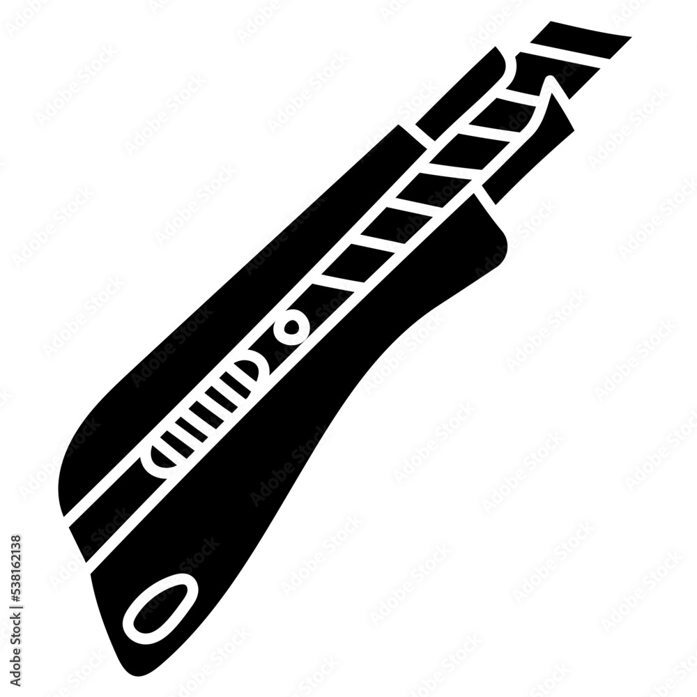 KNIFE STATIONERY glyph icon