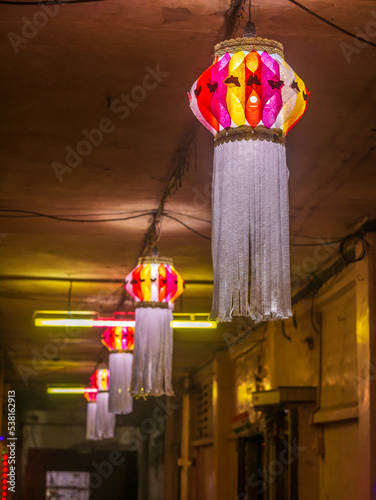 Diwali decorative lamps  or Akash Kandil or Lantern lights photo