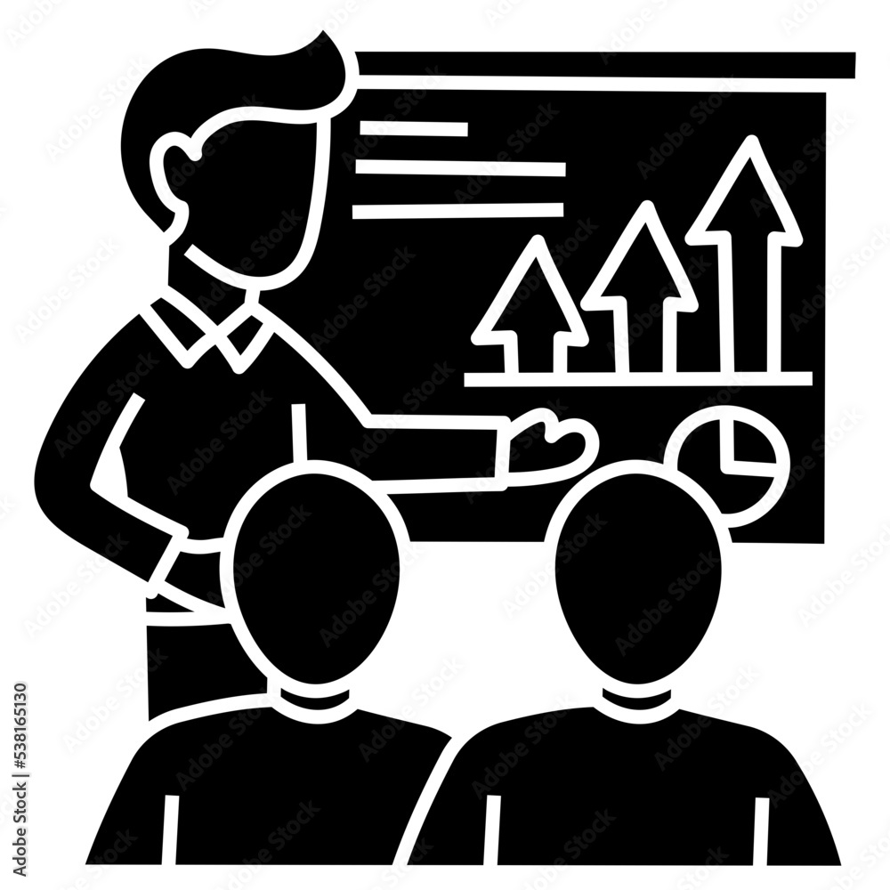 GROWTH STRATEGY glyph icon