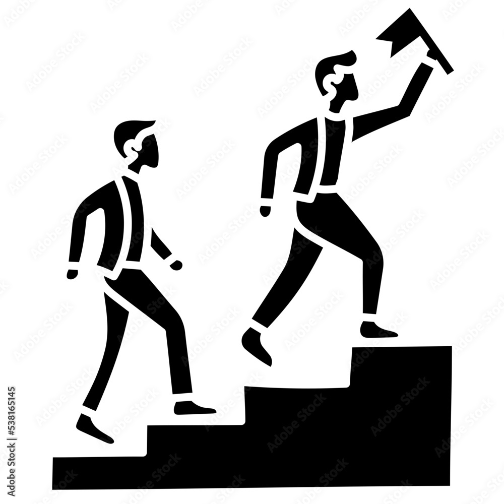 Fototapeta premium LEADERSHIP glyph icon