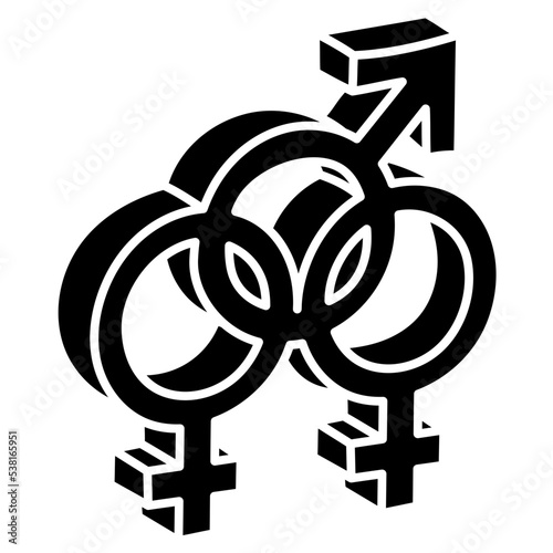 BISEXUAL glyph icon