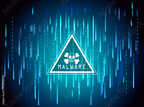 malware computer virus turquoise binary code