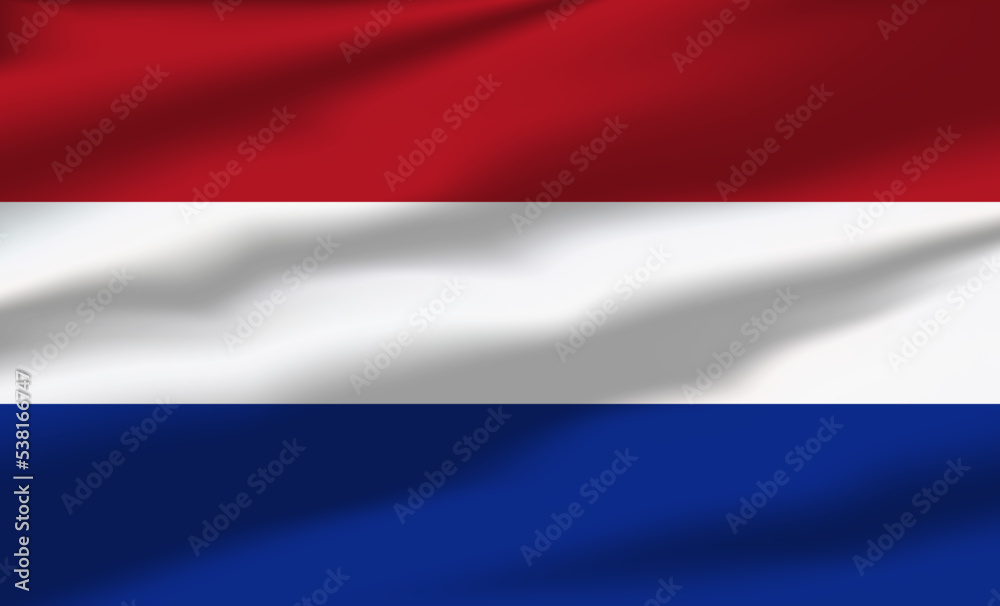 Vector Netherlands Flag Waving Realistic Flowing Flags Vector Netherlands Flag Waving Realistic Flowing Flags