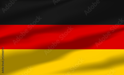 Vector Germany Flag Waving Realistic Flowing Flags