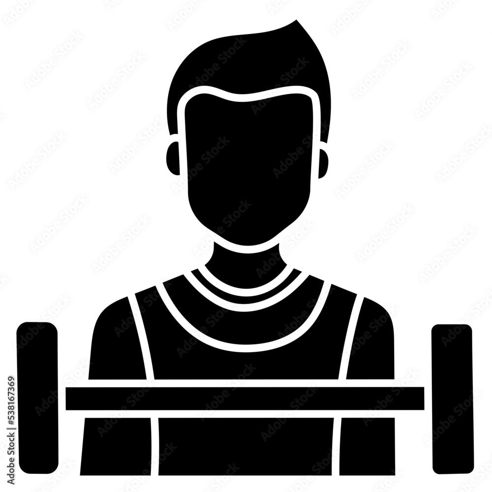 WEIGHTLIFTING glyph icon WEIGHTLIFTING glyph icon