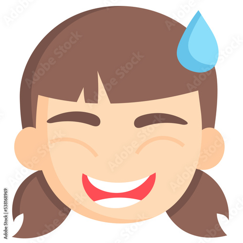 EMBARRASSED flat icon
