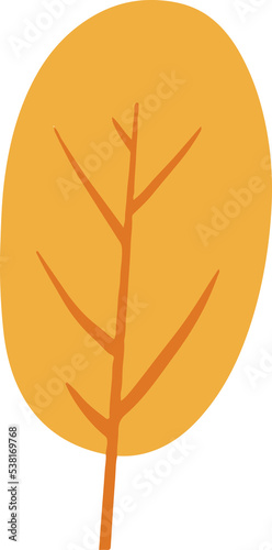 Cute autumn tree Illustration for design element