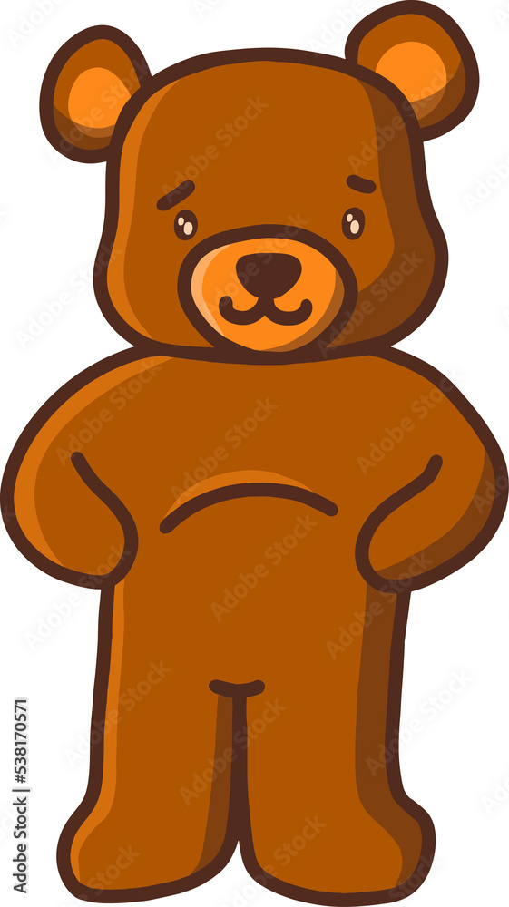 Cute brown teddy bear Illustration for design element Cute brown teddy bear Illustration for design element