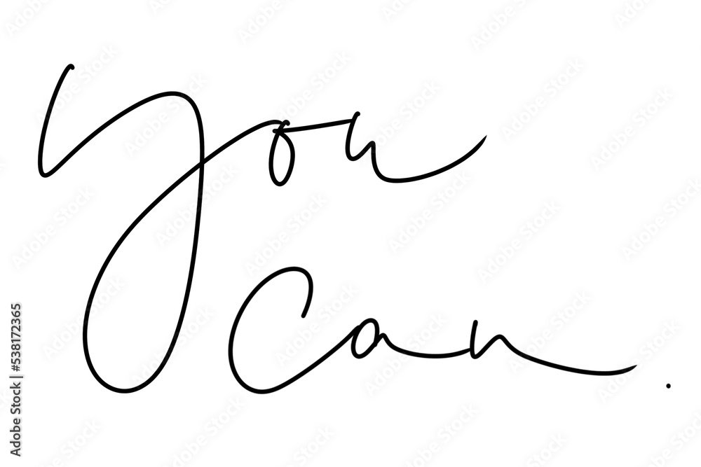 you can lettering you can lettering