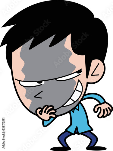 企んでいる男性
