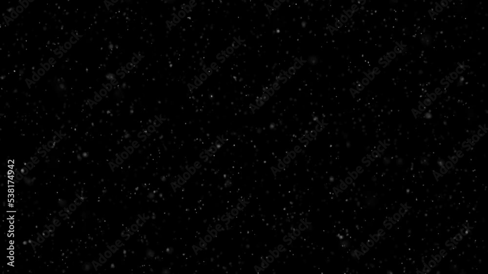 Falling snowflakes snowfall looping on clean black copy space background. Falling snowflakes snowfall looping on clean black copy space background.