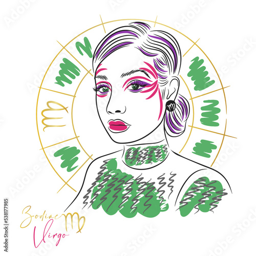 Stylish girl, zodiac sign, Virgo, fashion makeup