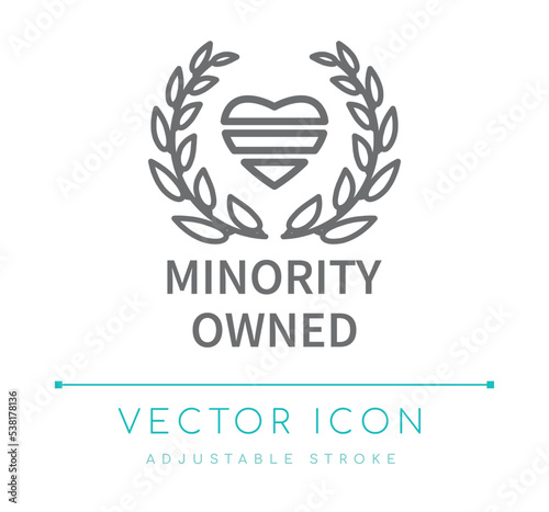 Minority Owned Line Icon