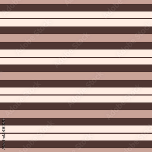 Vertical lines stripe background in softy beige colors and brown contrast lines. Vector stripes pattern seamless fabric texture.