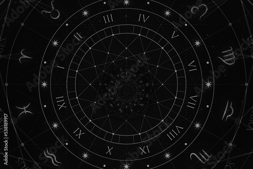 Astrology and alchemy sign background illustration