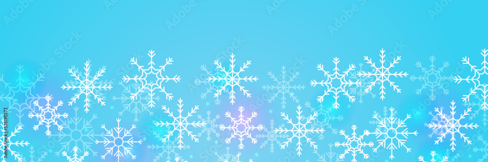 Christmas blue background with snow and snowflake Christmas blue background with snow and snowflake