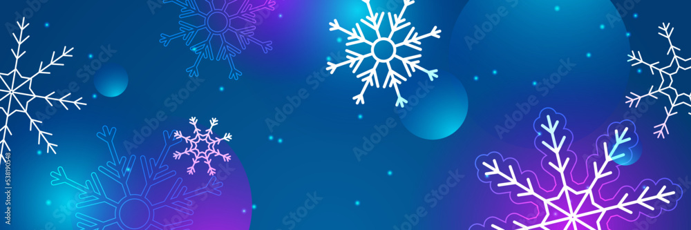 Christmas blue background with snow and snowflake Christmas blue background with snow and snowflake