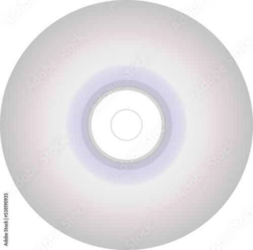 White DVD CD disc on white background