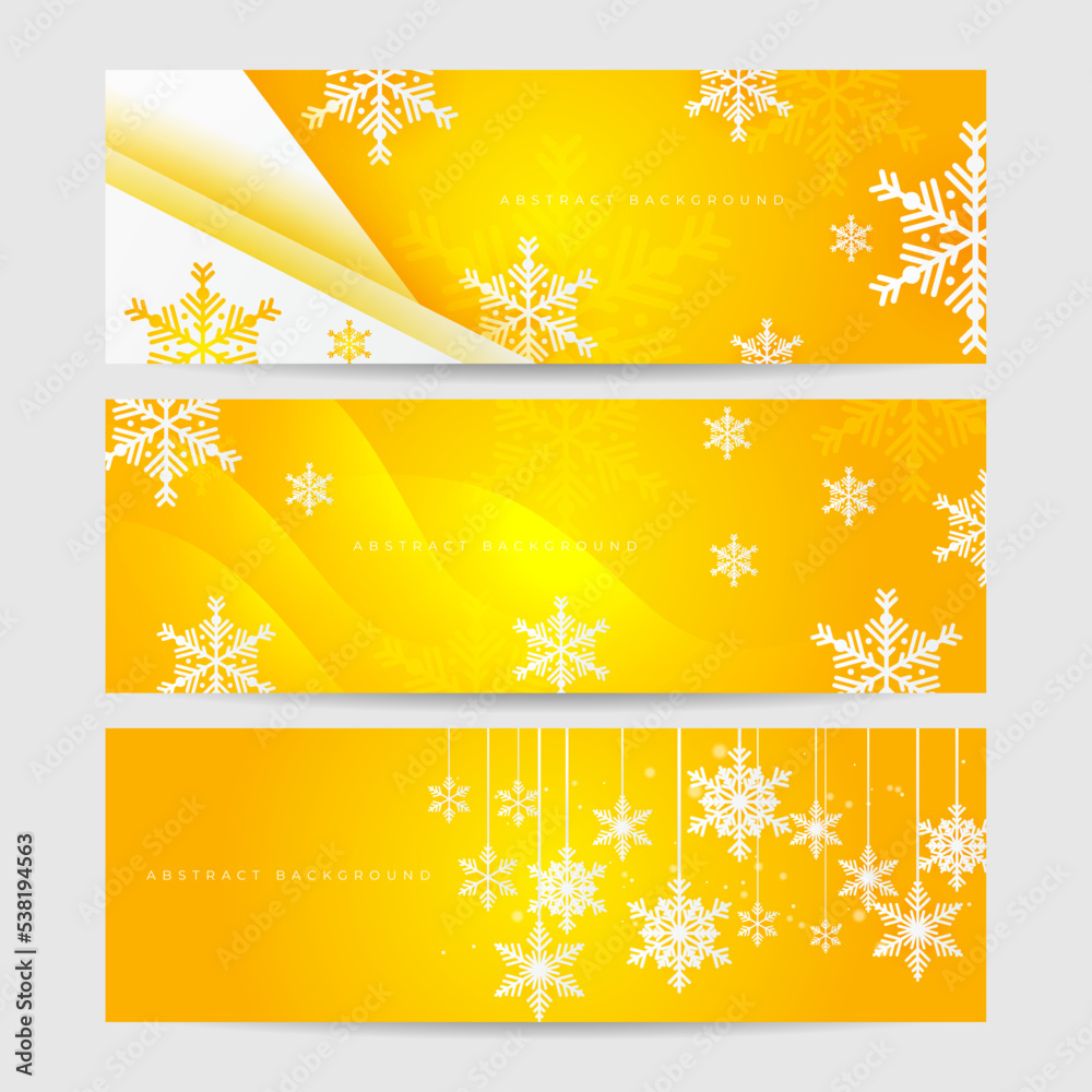 Naklejka premium Red and white christmas snowflake banner background with text space