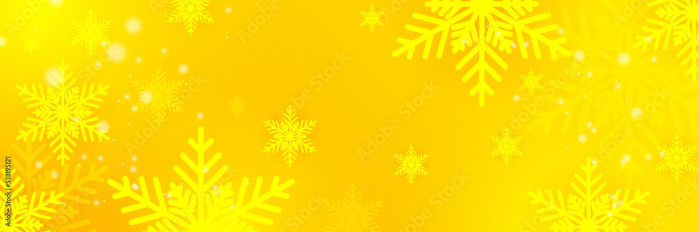Orange and white christmas snowflake banner background with text space Orange and white christmas snowflake banner background with text space