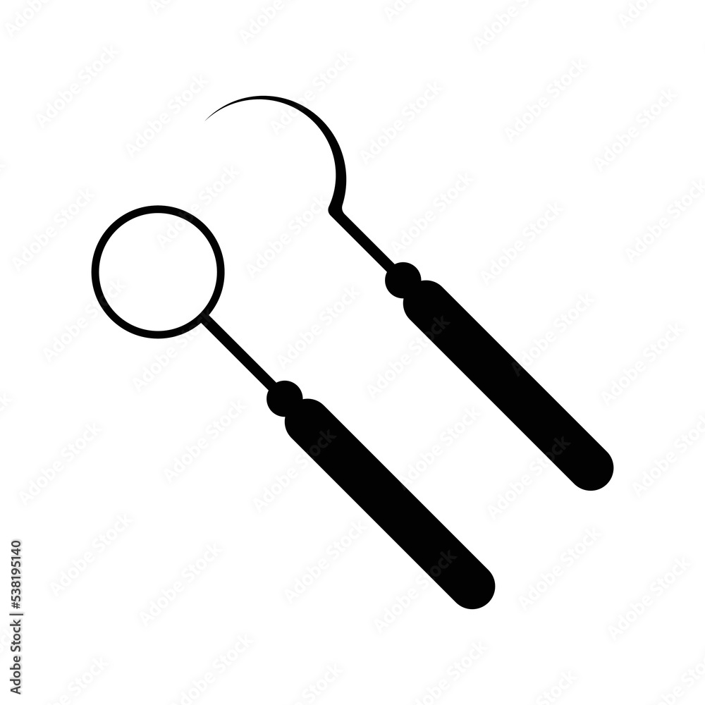 Tooth repair dental tool icon | Black Vector illustration | Tooth repair dental tool icon | Black Vector illustration |