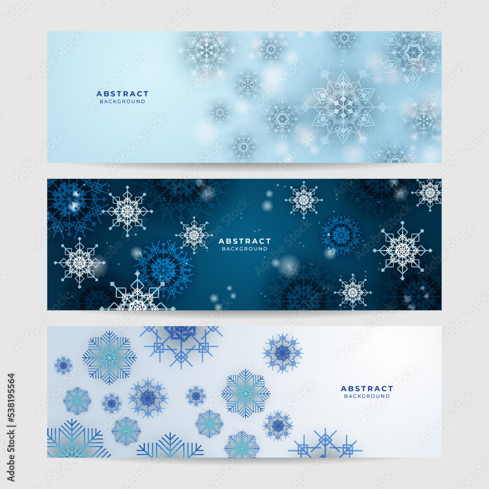 Beautiful christmas snowflake banner background with text space Beautiful christmas snowflake banner background with text space