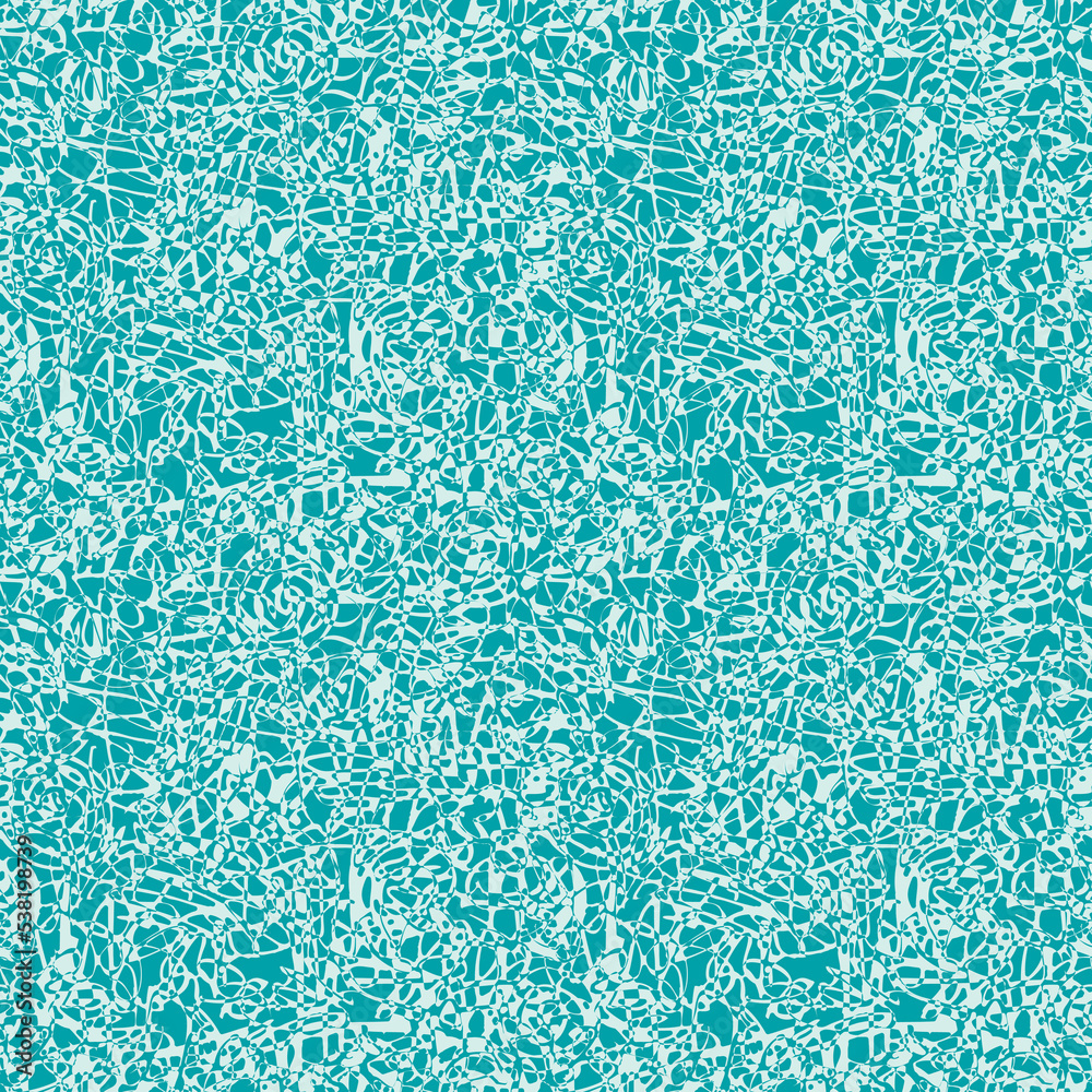 Seamless pattern with abstract doodles in a graffiti style. Vector hand-drawn texture with white squiggles on a blue background. Endless background, graphic print for clothes, wrapping paper or Wallp Seamless pattern with abstract doodles in a graffiti style. Vector hand-drawn texture with white squiggles on a blue background. Endless background, graphic print for clothes, wrapping paper or Wallp